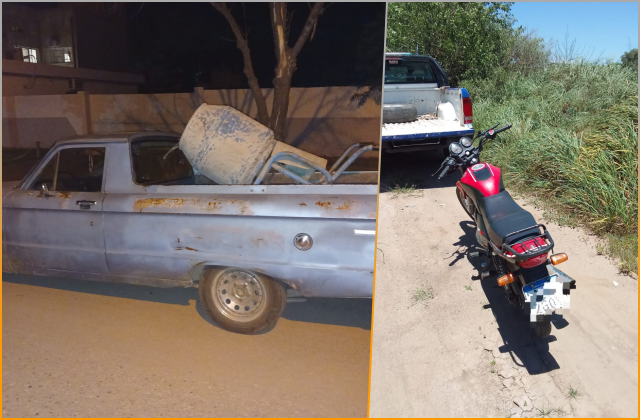 Robos y recupero de motos y elementos en la Dptal. Colón.