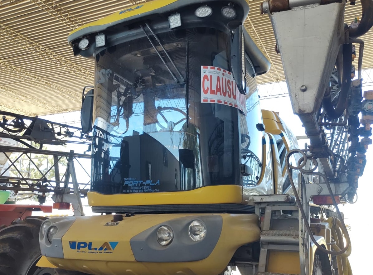 San Justo: se clausuró preventivamente maquinaria pulverizadoras y aeronave aplicadores de fitosanitarios