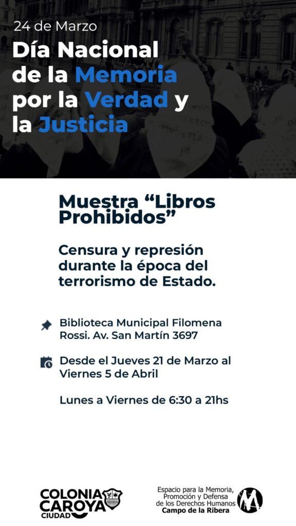 ACTIVIDADES EN EL MARCO DEL DÍA NACIONAL DE LA MEMORIA POR LA VERDAD Y LA JUSTICIA