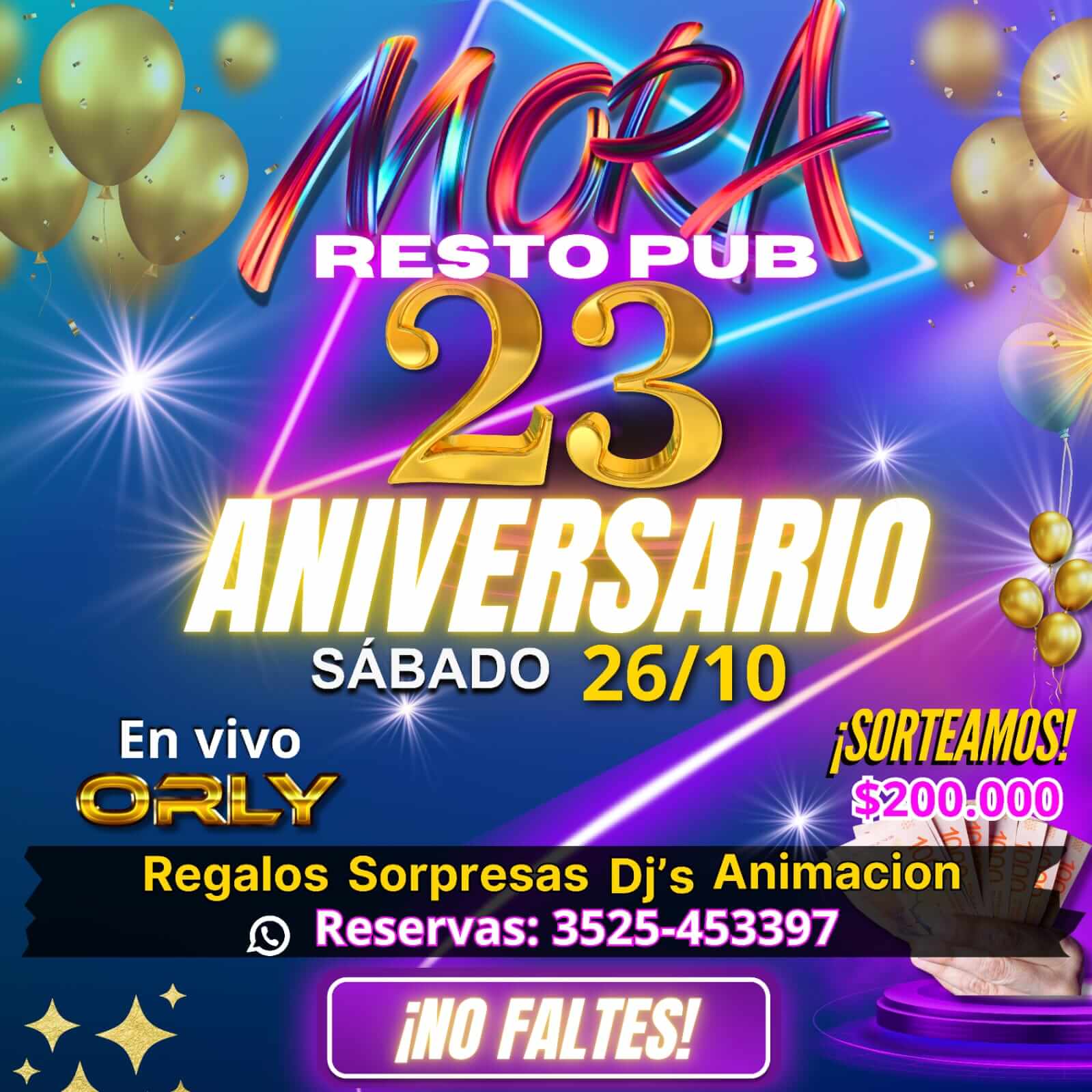 Aniversario nº 23 MORA RESTO PUB