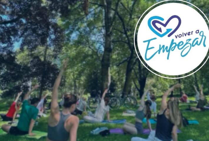 Gimnasia recreativa en el Parque de Guyón