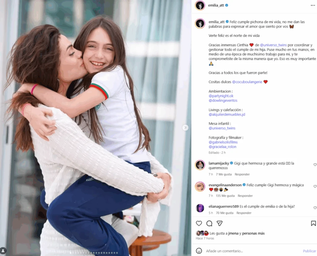 Las fotos del cumpleaños de la hija Emilia Attias: cómo fue el festejo de 9 lleno de sorpresas