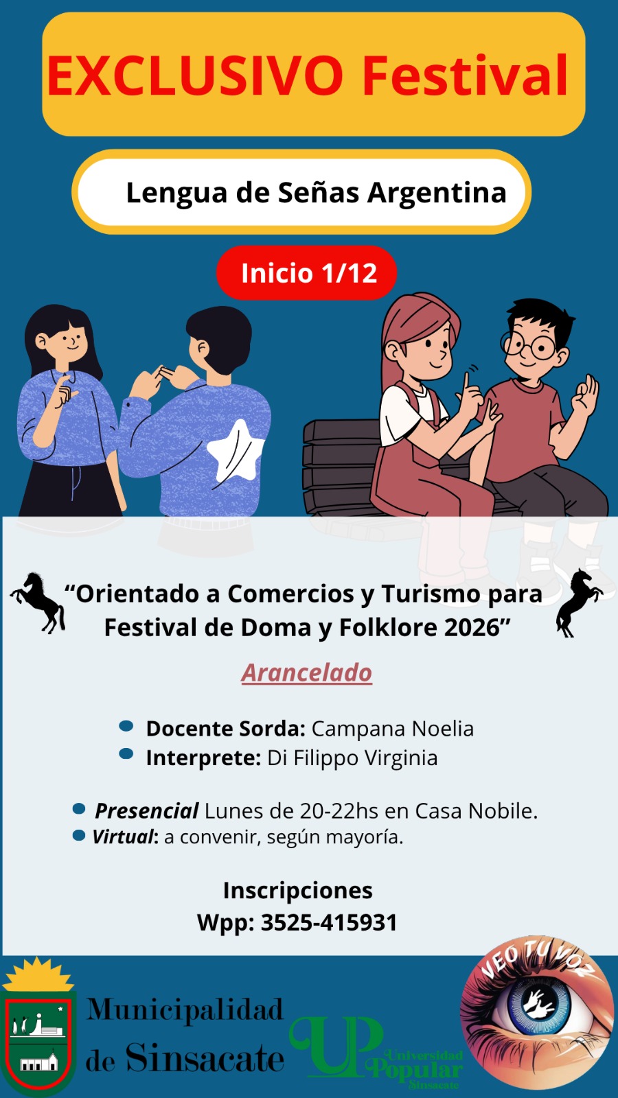 De cara al Festival  de Doma y Folklore. Edición especial Taller de Lengua de Señas Argentina