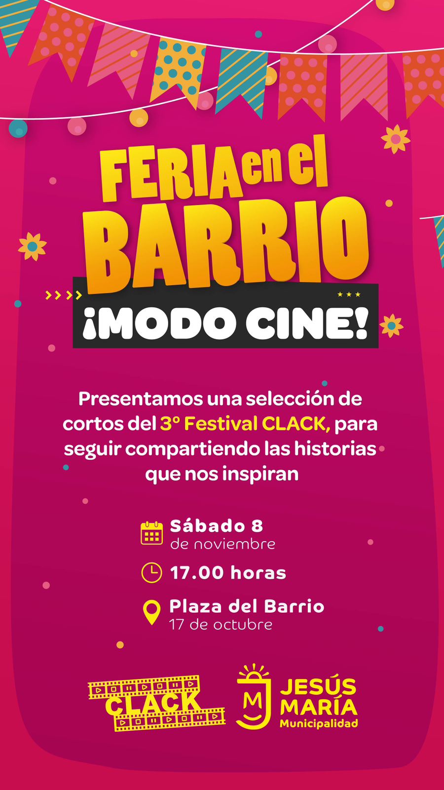Una tarde de feria, música y cine con el Festival CLACK en la plaza del 17 de Octubre