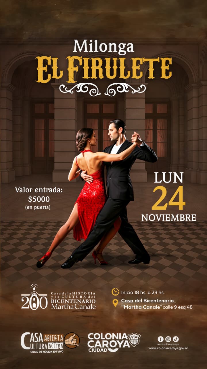 Milonga en la Casa de la Historia de Colonia Caroya