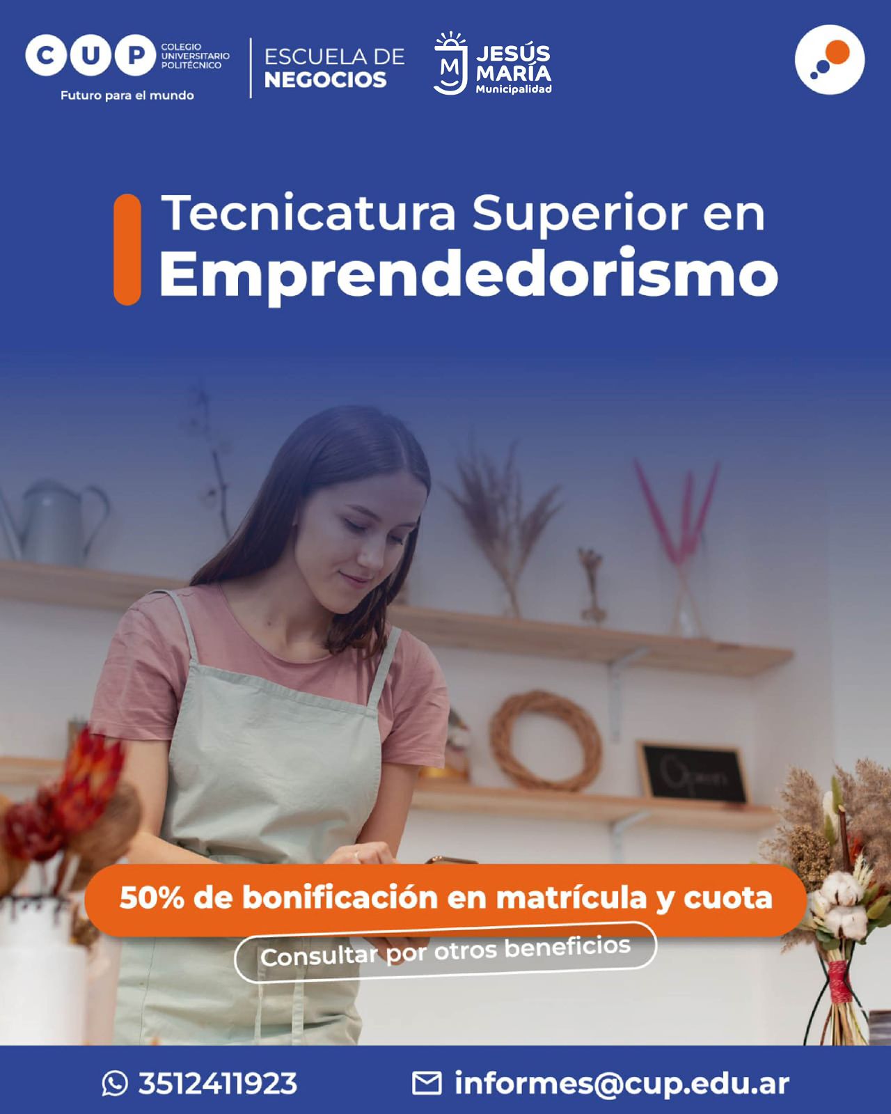 Nueva oportunidad de formación: becas del 50% para la Tecnicatura en Emprendedorismo
