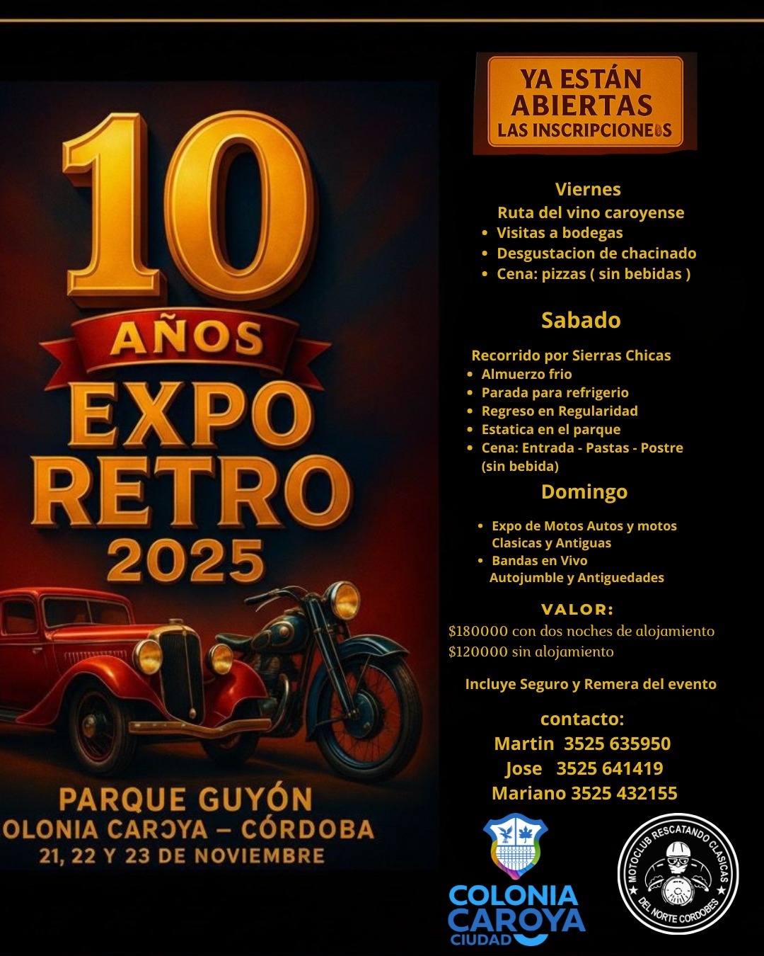 10º Expo Retro en Colonia Caroya