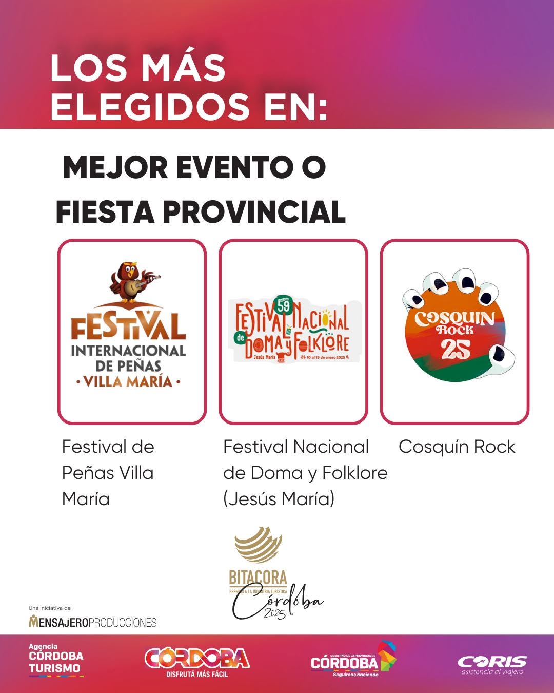 Jesús María presente en la primera edición de los Premios Bitácora Córdoba 2025