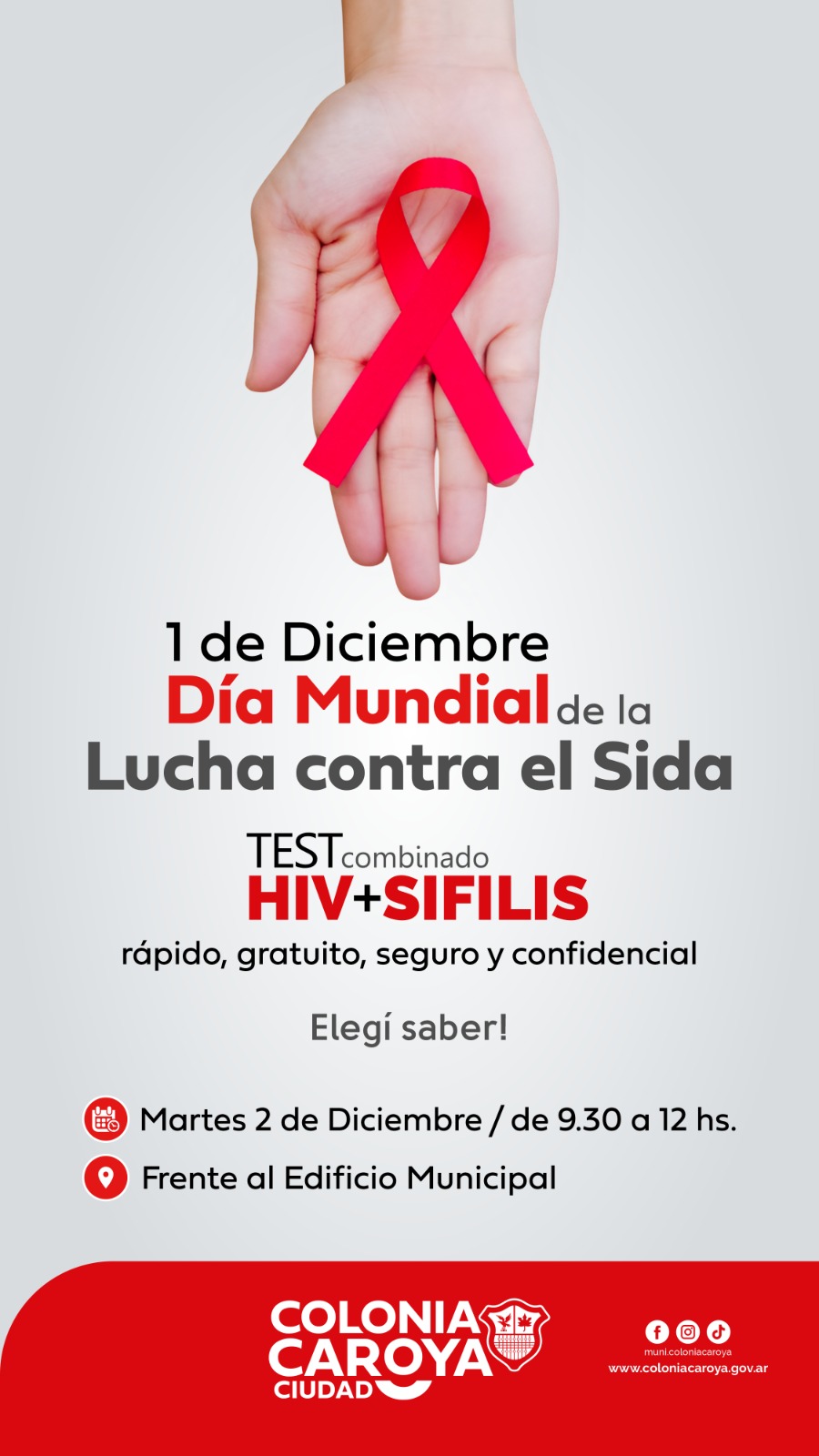 Testeos gratuitos de HIV y Sífilis