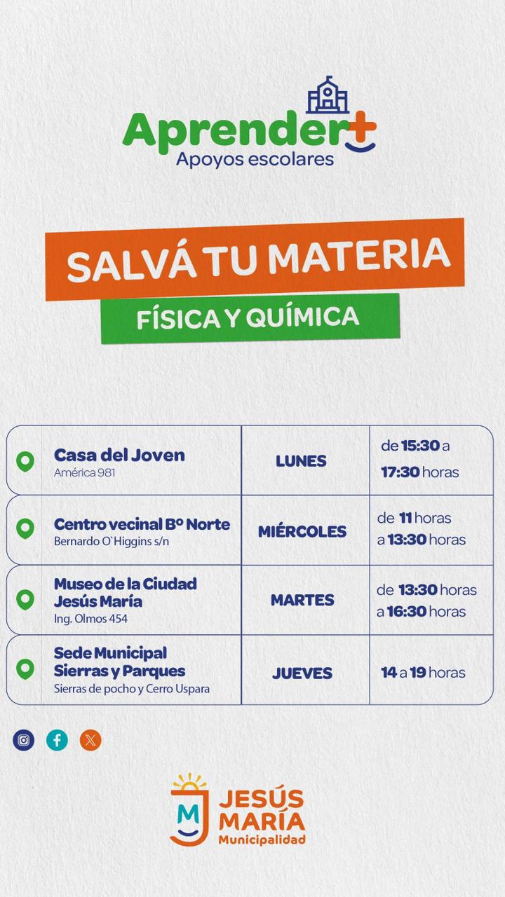 La Muni refuerza los apoyos escolares para acompañar las semanas de exámenes del nivel secundario