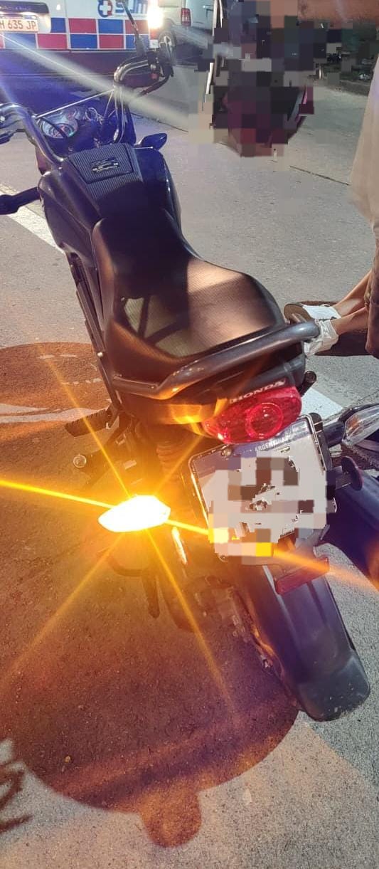 Jesús María: perdió el control y se cayó de la moto