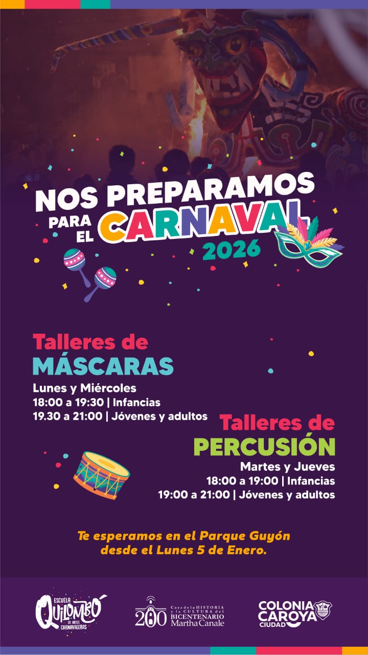 Colonia Caroya se prepara para el Carnaval 2026
