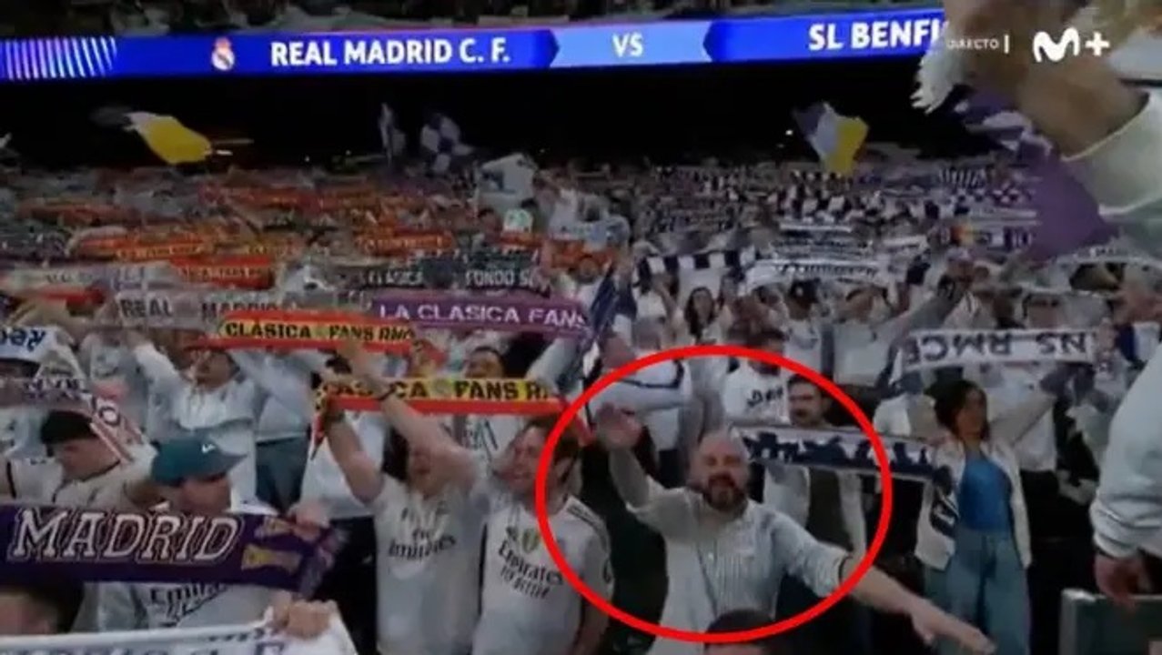 Un hincha del Real Madrid hizo el saludo nazi a cámara y fue echado del estadio