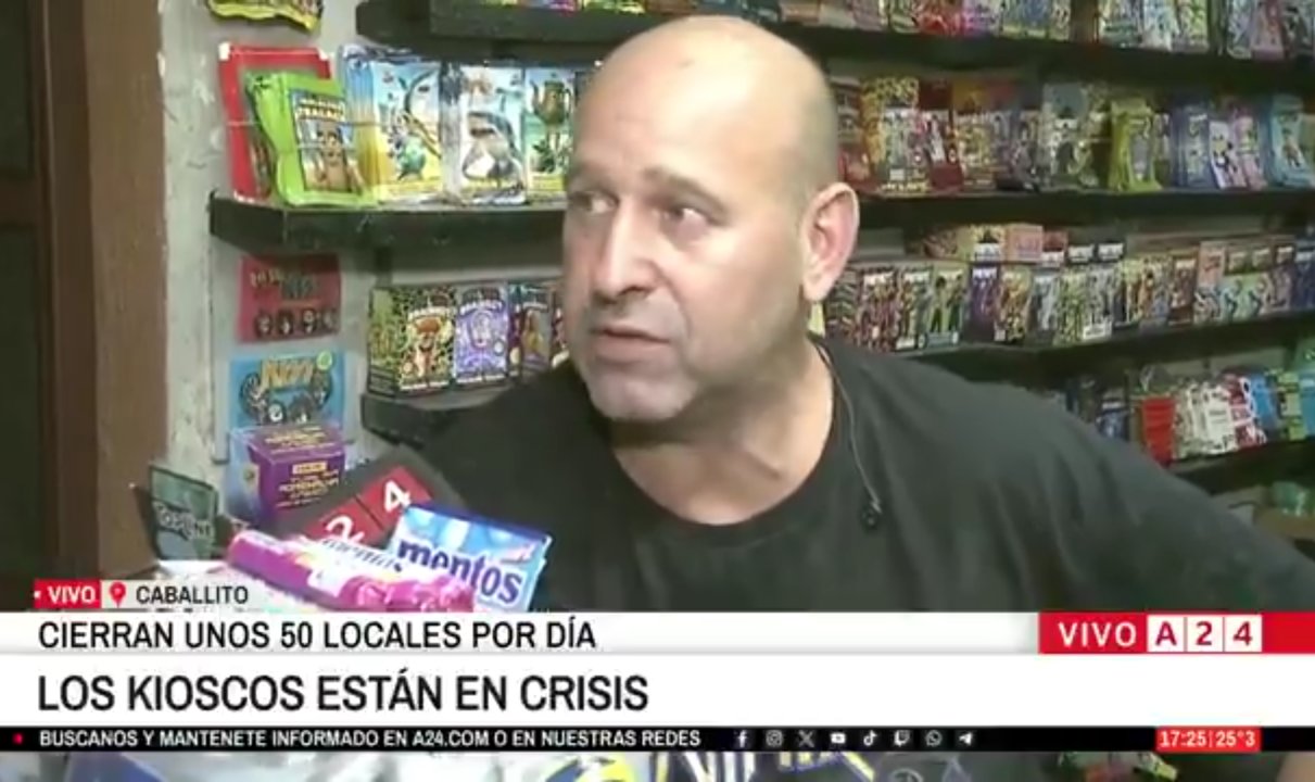 “Estamos en caída libre”: el dramático relato de un kiosquero en la cara de Pablo Rossi
