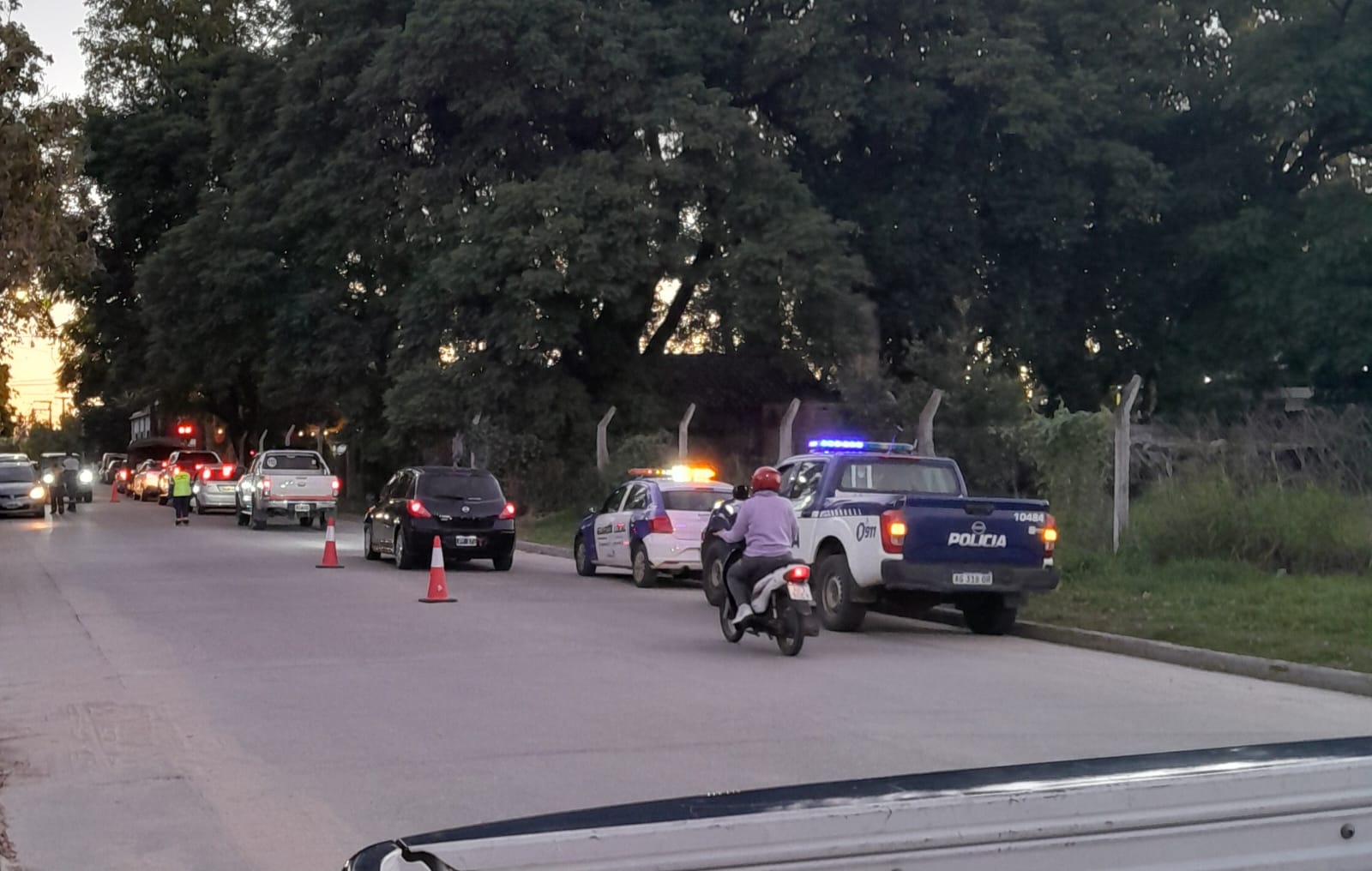 Colonia Caroya: Controles de tránsito con actas por alcoholemia