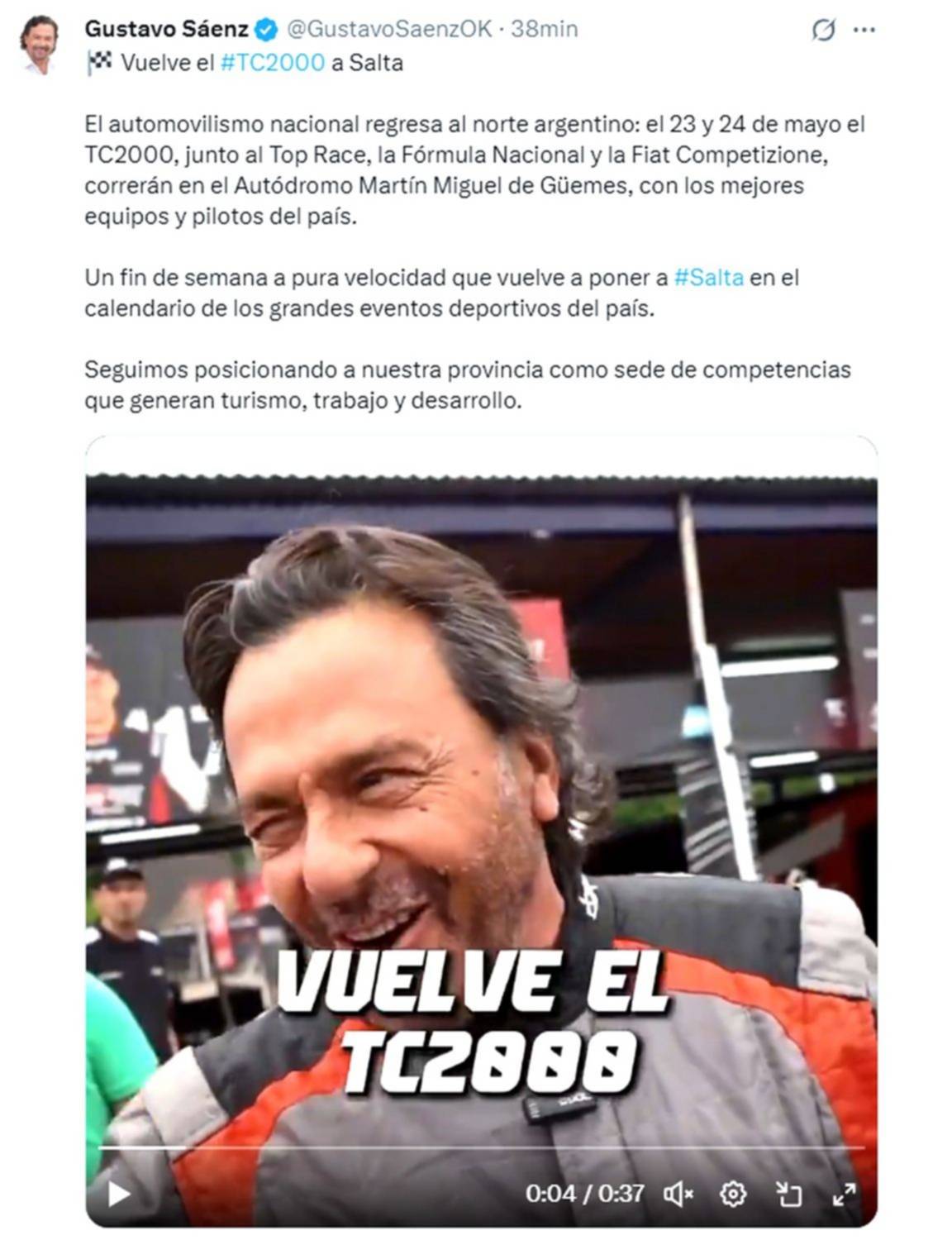 El TC2000 vuelve a rugir en Salta: el automovilismo nacional regresa en mayo