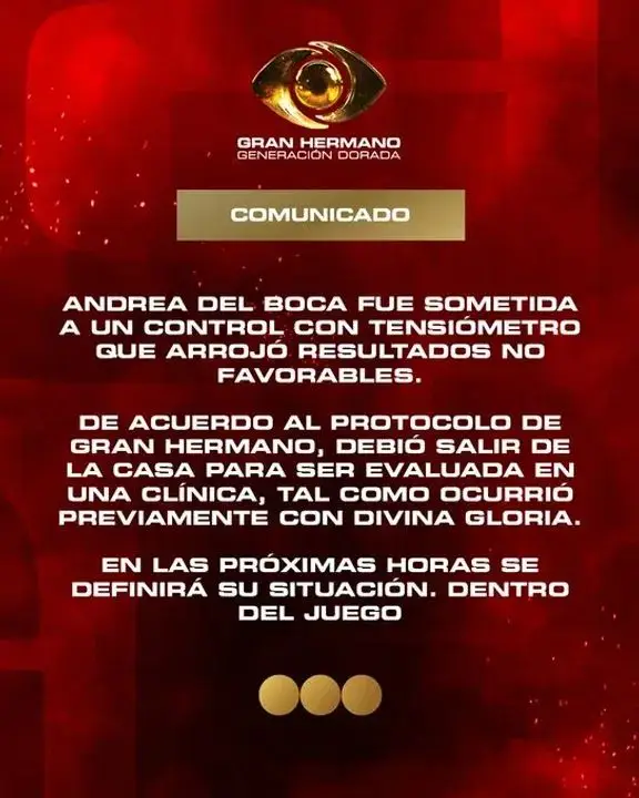 Andrea del Boca salió de la casa de Gran Hermano: los motivos