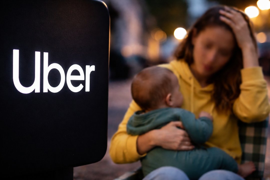 Conmoción por el relato de una joven: denunció que se descompuso en un Uber y se tiró del auto con un bebé