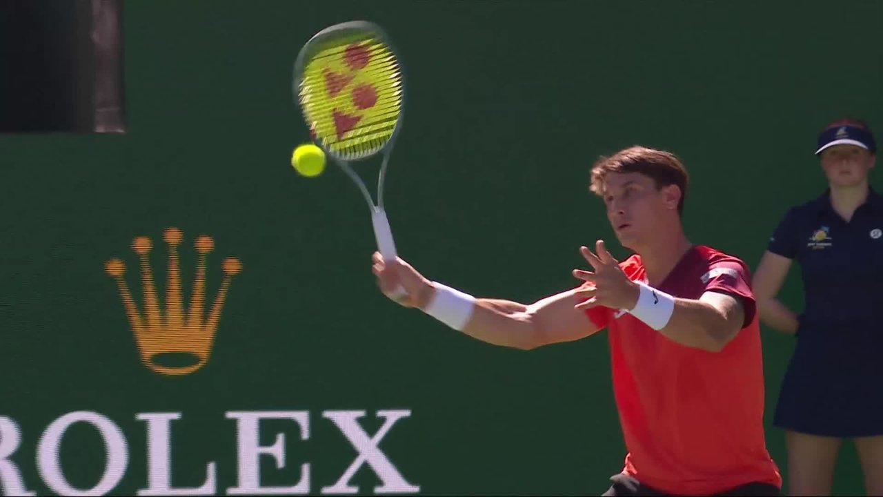 Ugo Carabelli avanzó en Indian Wells tras vencer a Martin Damm Jr.