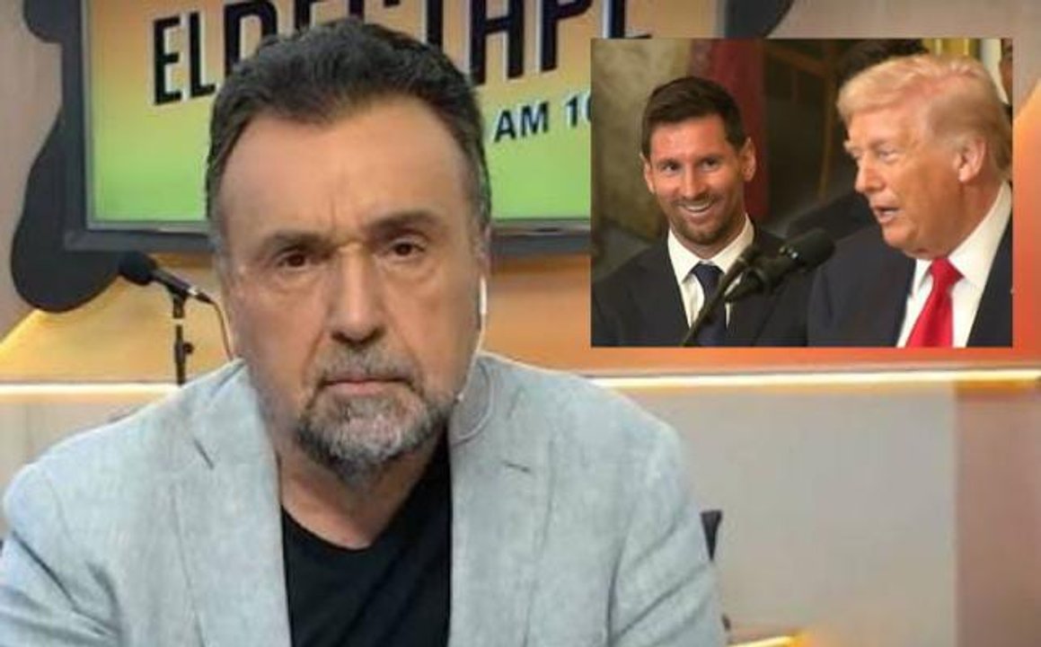Roberto Navarro no se guardó nada y dijo que Messi “le sonríe” a Trump y “le da aire para seguir matando”