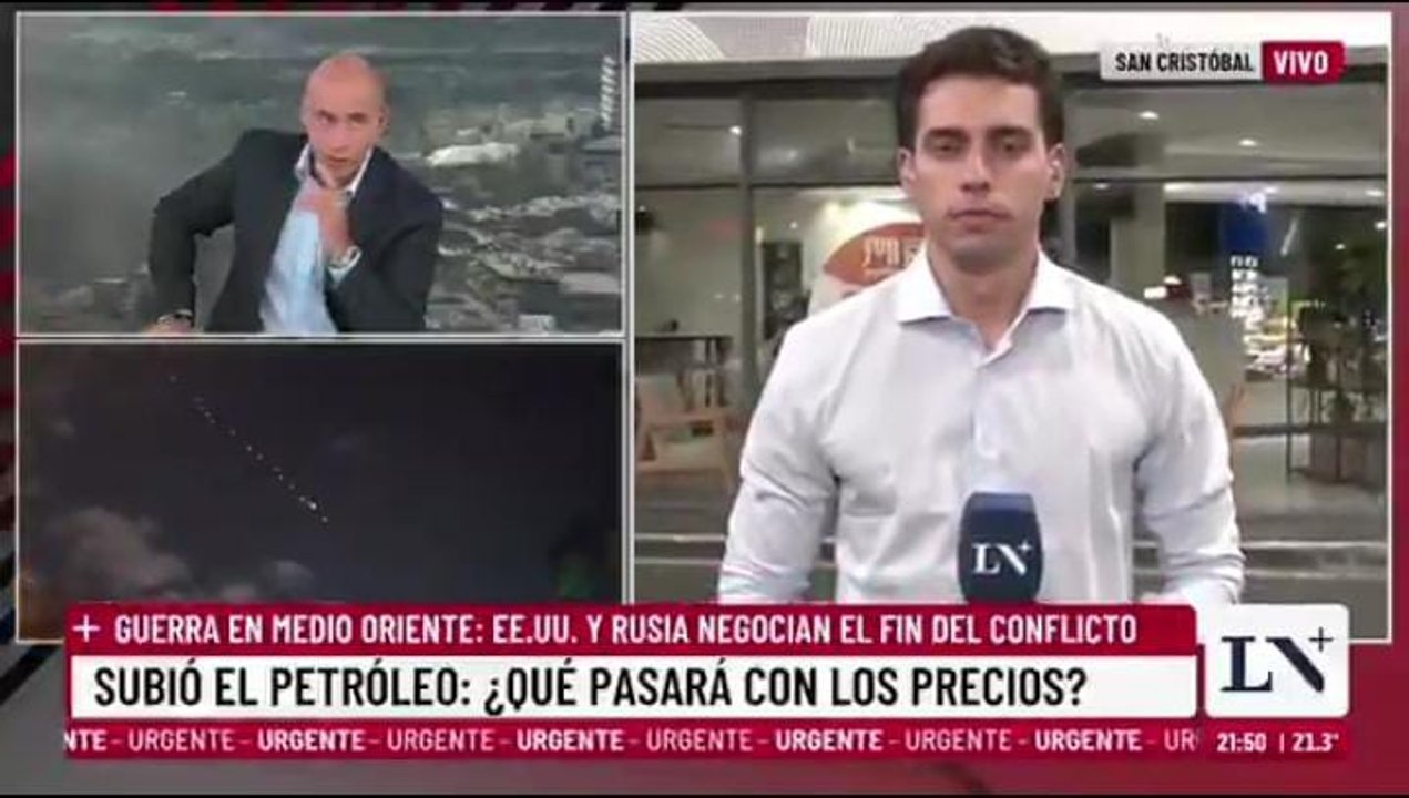 El malhumor por la crisis estalló en el móvil de LN+ y Trebucq no pudo ocultar la realidad de la calle