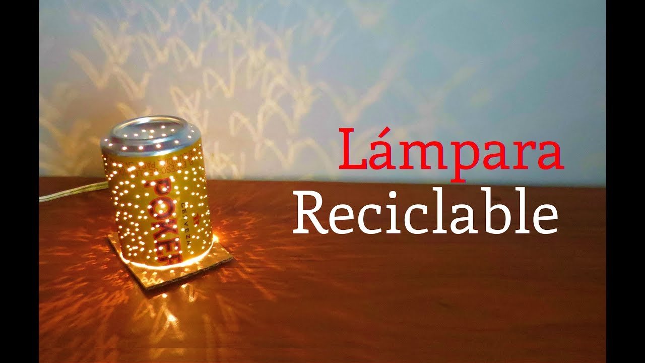 Así podés hacer una lámpara para la mesa de luz con materiales reciclados