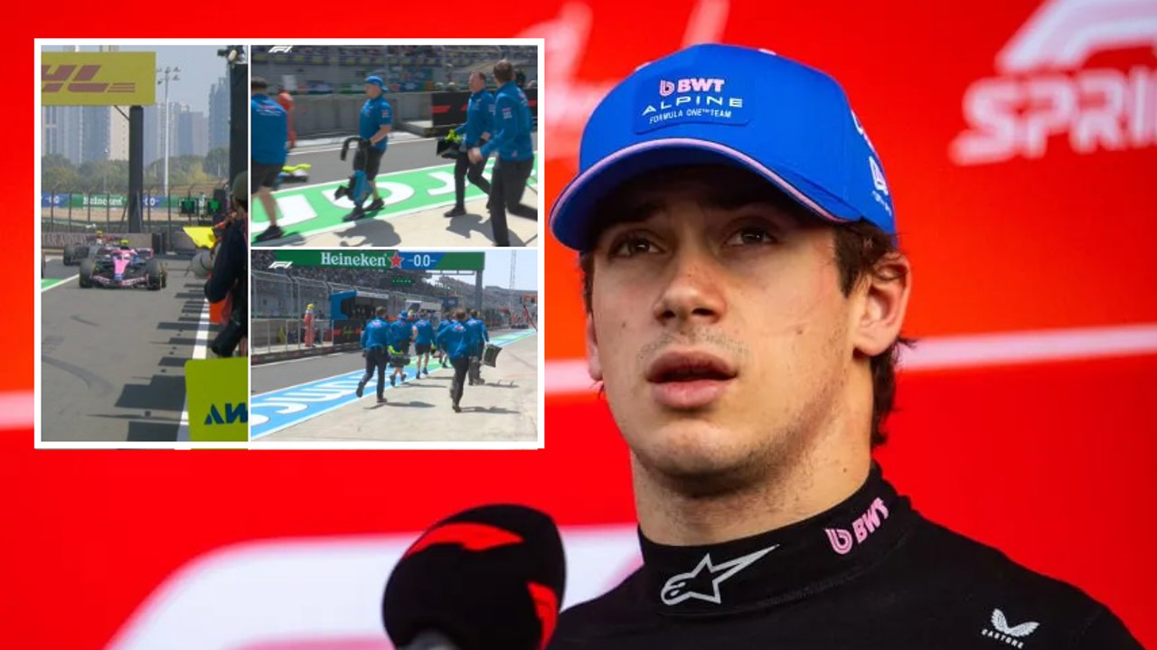 El Alpine de Colapinto se paró en boxes por otra increíble falla y los mecánicos corriendo se hicieron meme