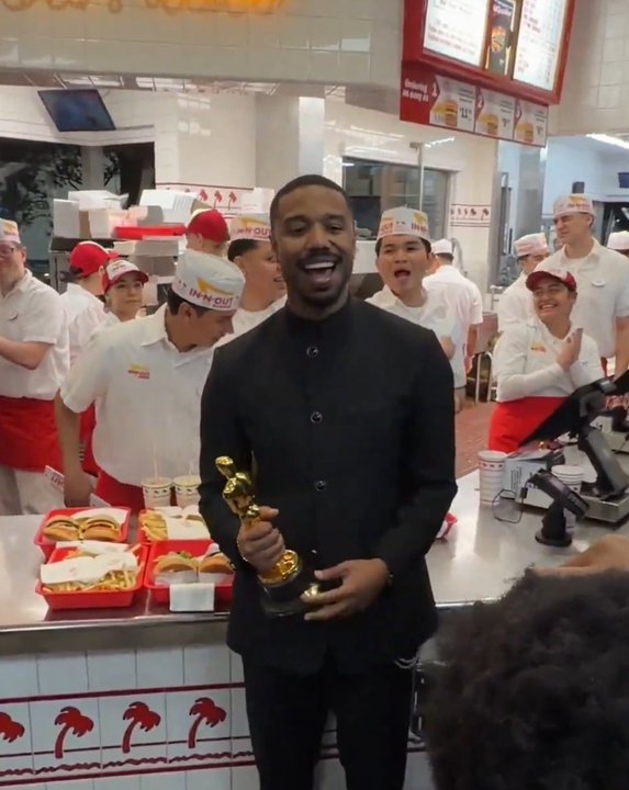 El festejo de Michael B. Jordan al ganar Mejor Actor en los Oscar 2026