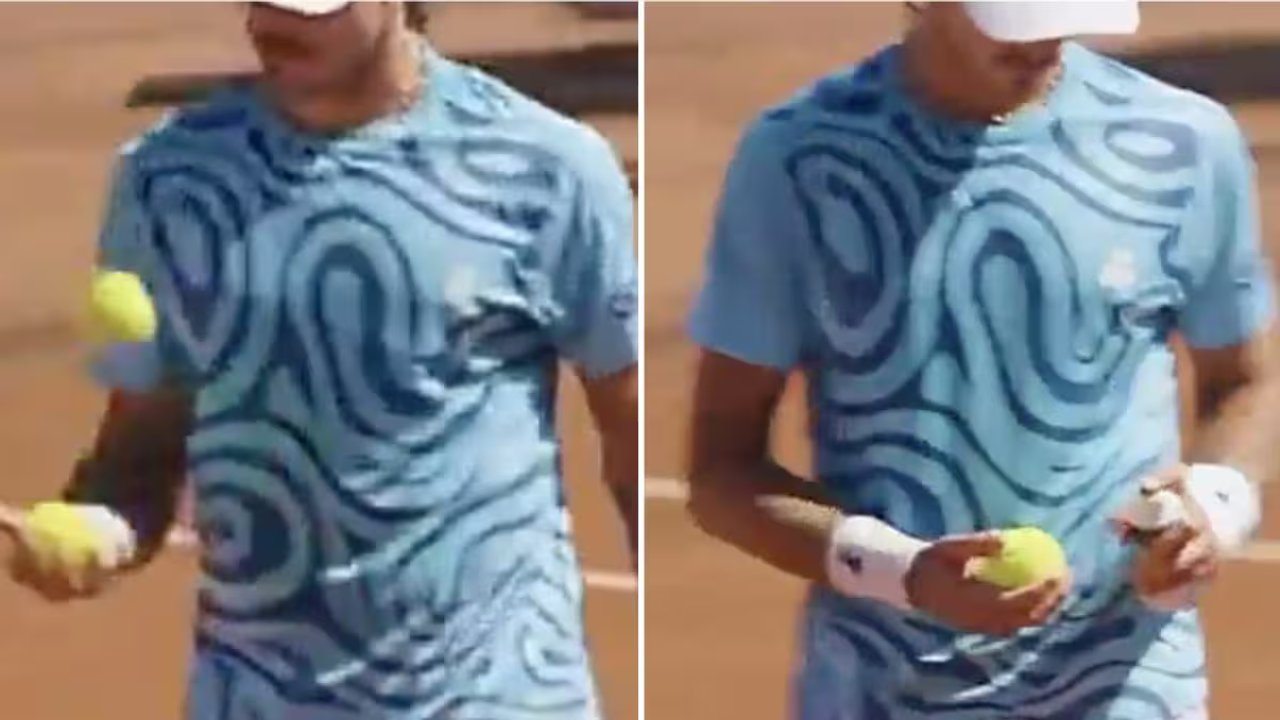Es argentino, roció la pelota antes de un saque y reavivó la polémica en el tenis: así fue el momento viral