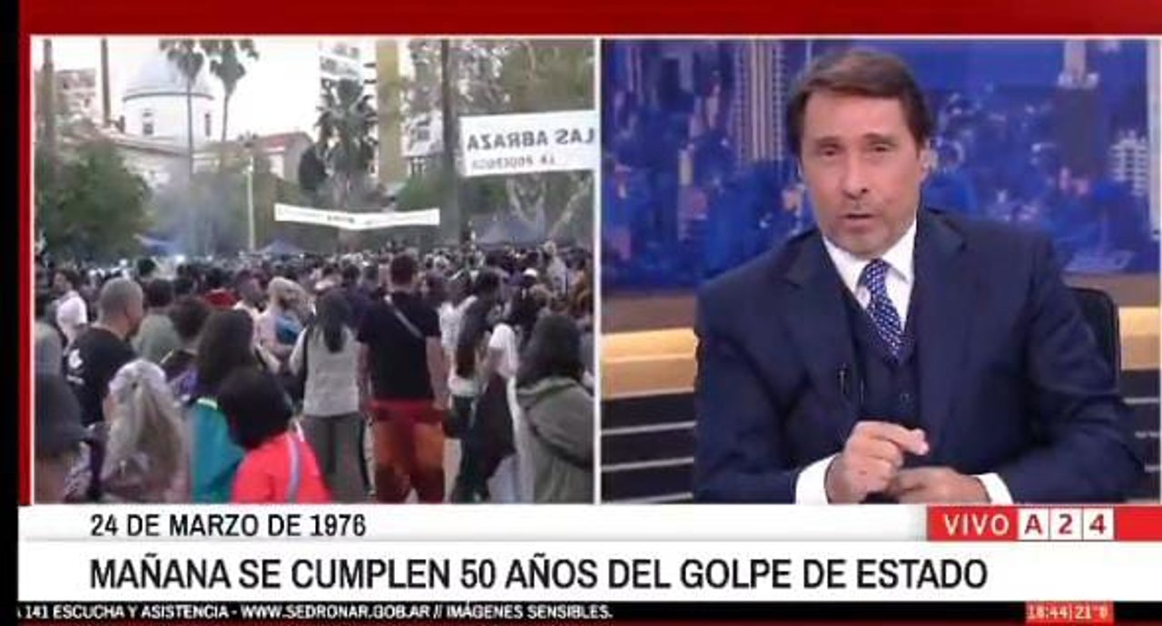 Feinmann vomitó todo su odio en vivo y vinculó la marcha del 24 de marzo con un “Golpe Cívico” contra Milei