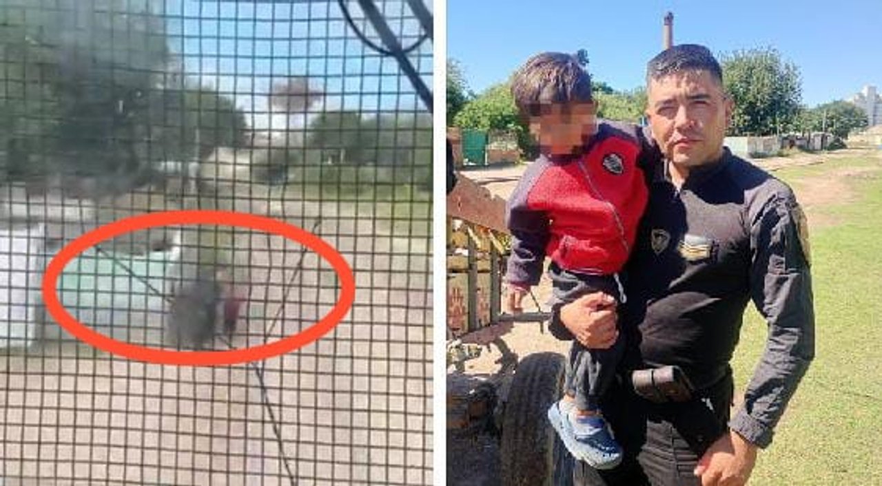 Dramática escena viral: un policía evitó en el último segundo que un tren arrollara a un niño