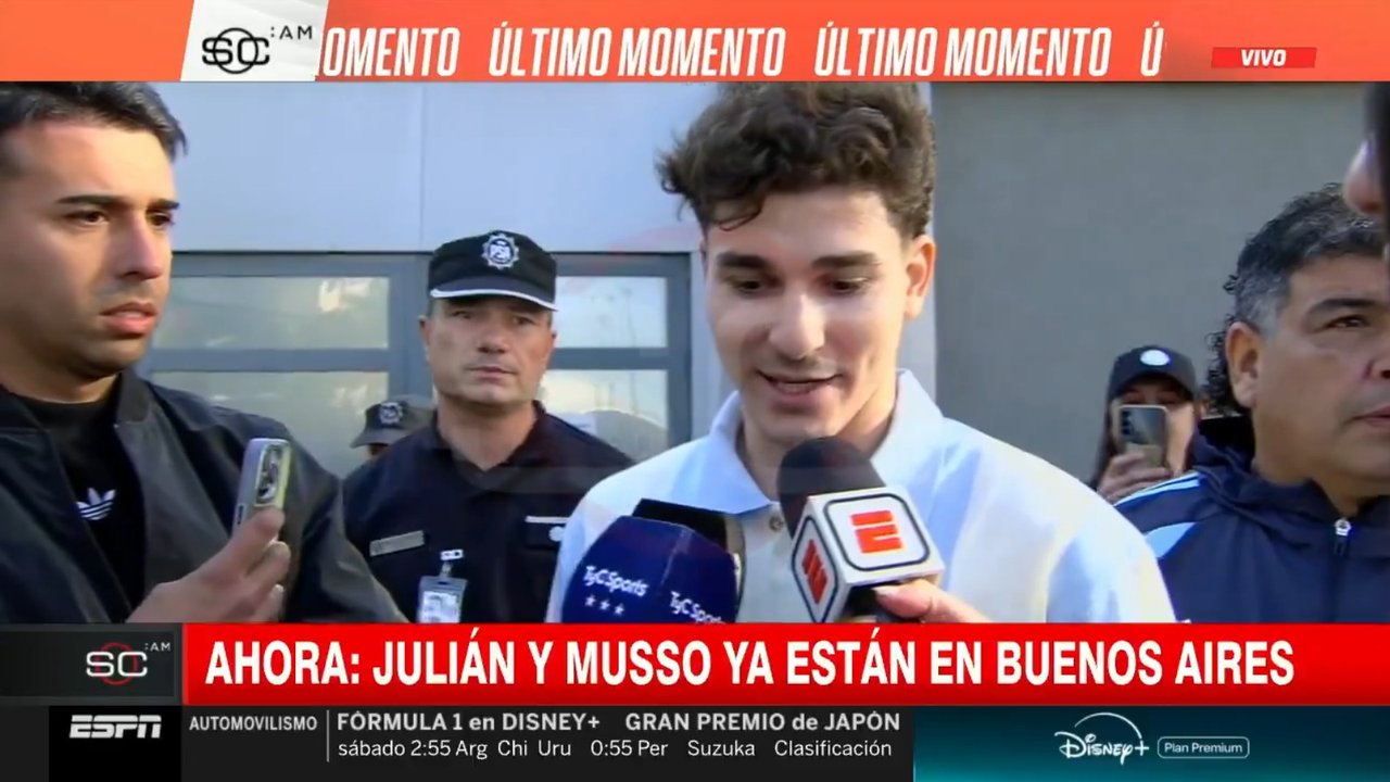 Julián Álvarez llegó al país para sumarse al seleccionado y habló de la suspensión de la Finalissima