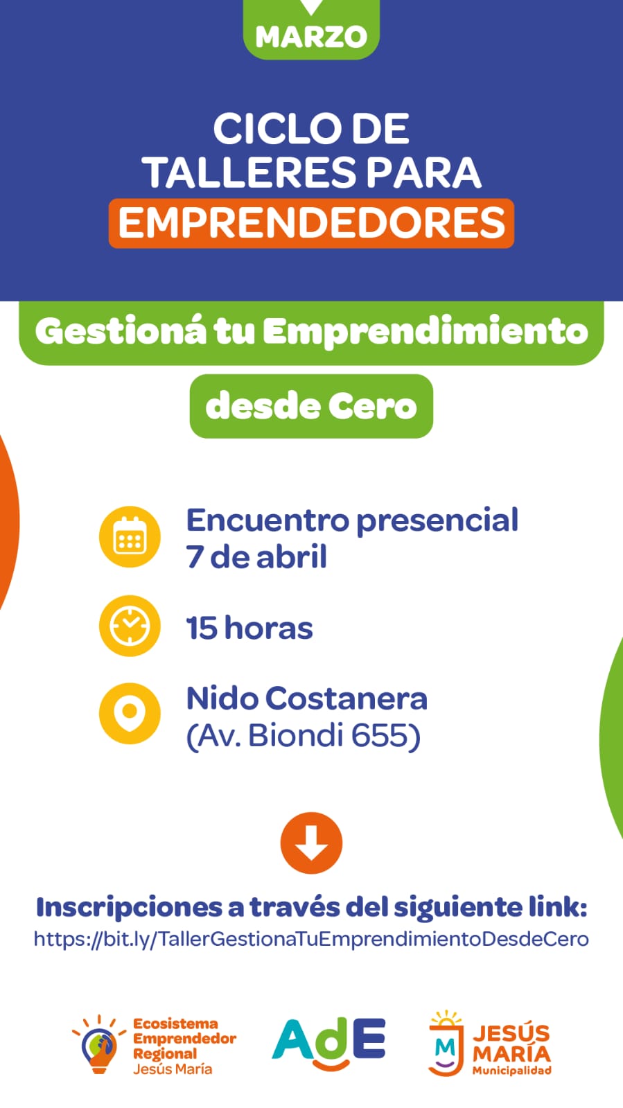 Llega un nuevo taller del ciclo para emprendedores: “Gestioná tu Emprendimiento desde Cero”