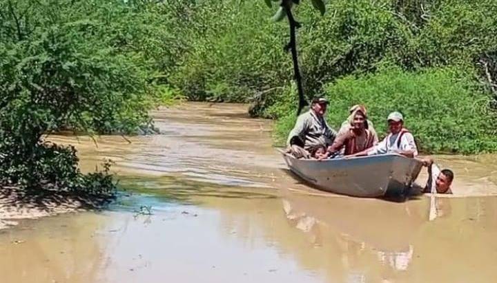 El río Bermejo desbordó descontrolado sobre Rivadavia Banda Sur