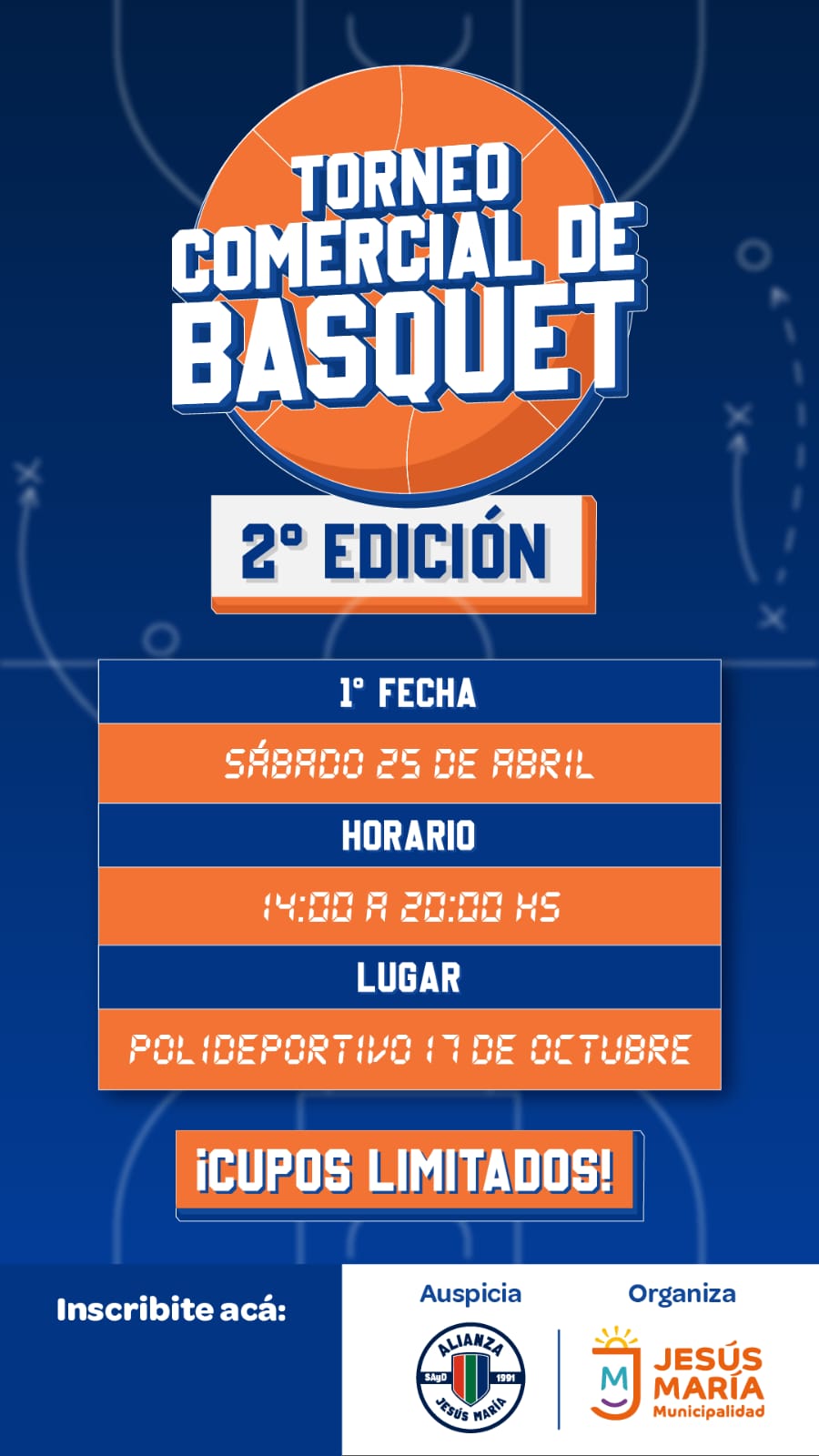 Llega la segunda edición del Torneo Comercial de Básquet en Jesús María