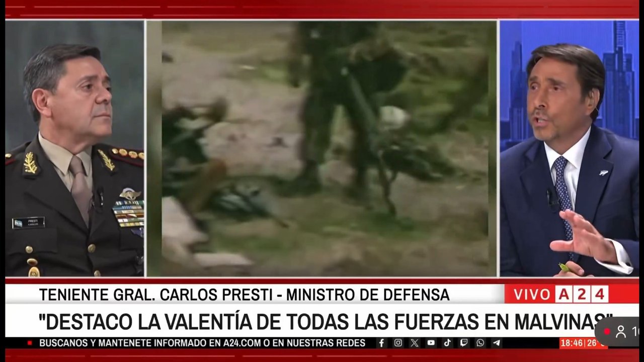 Inconcebible: el teniente general Presti, ministro de Defensa libertario, justificó el hundimiento del Belgrano diciendo que “fue un acto de guerra”