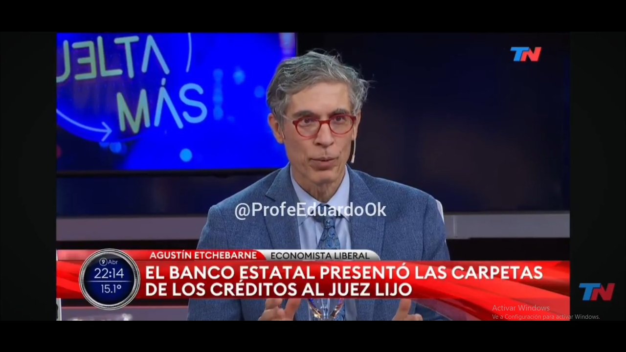 Economista libertario dijo en TN que lo de los créditos demuestra que al Banco Nación hay que privatizarlo y se le rieron en la cara