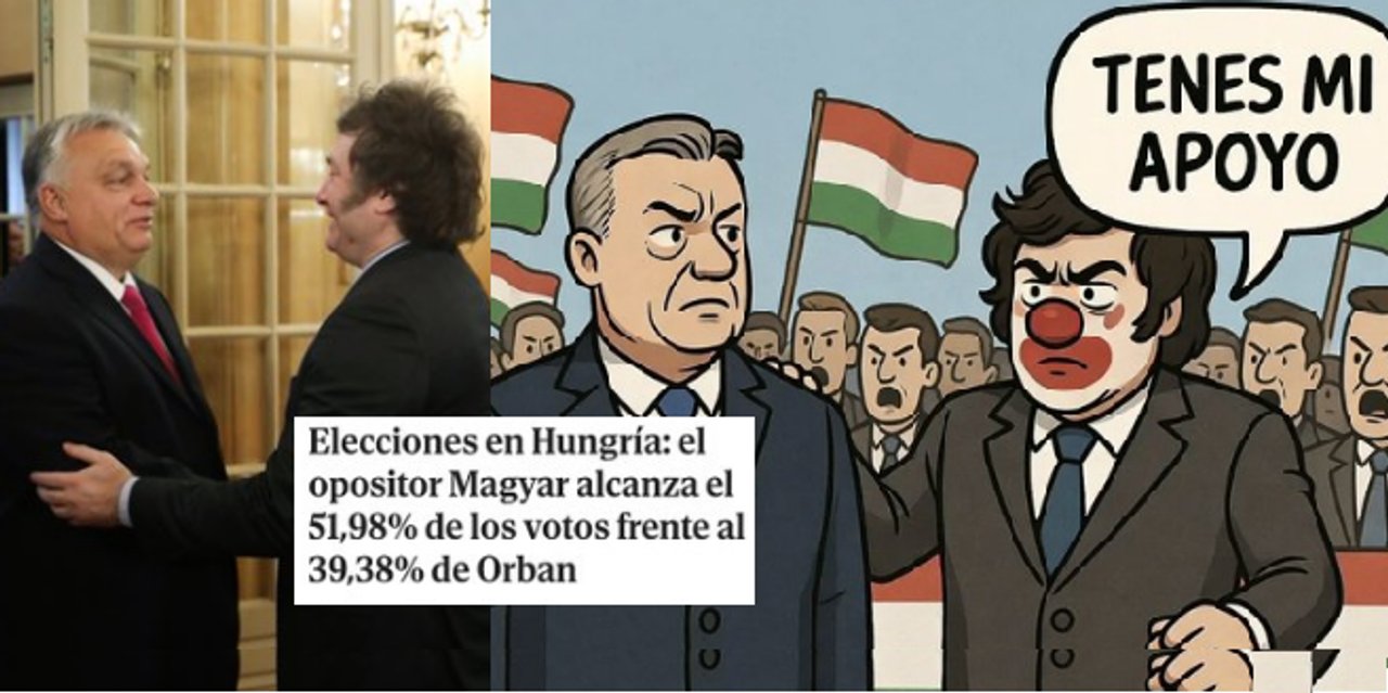 Los memes de #MileiMufa: se reunió con el húngaro Orban y perdió la presidencia tras 16 años