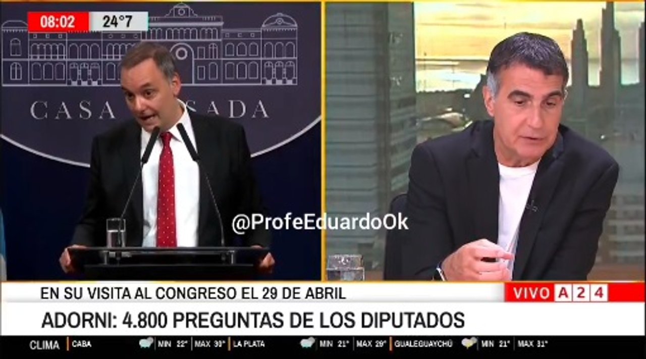 Antonio Laje casi le rogó a Manuel Adorni que renuncie para no perjudicar al gobierno