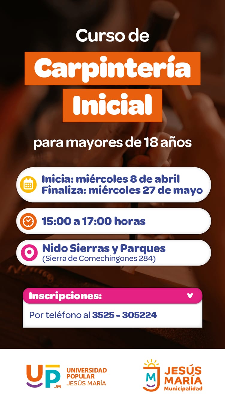 Jesús María impulsa nuevos talleres para aprender oficios y herramientas digitales