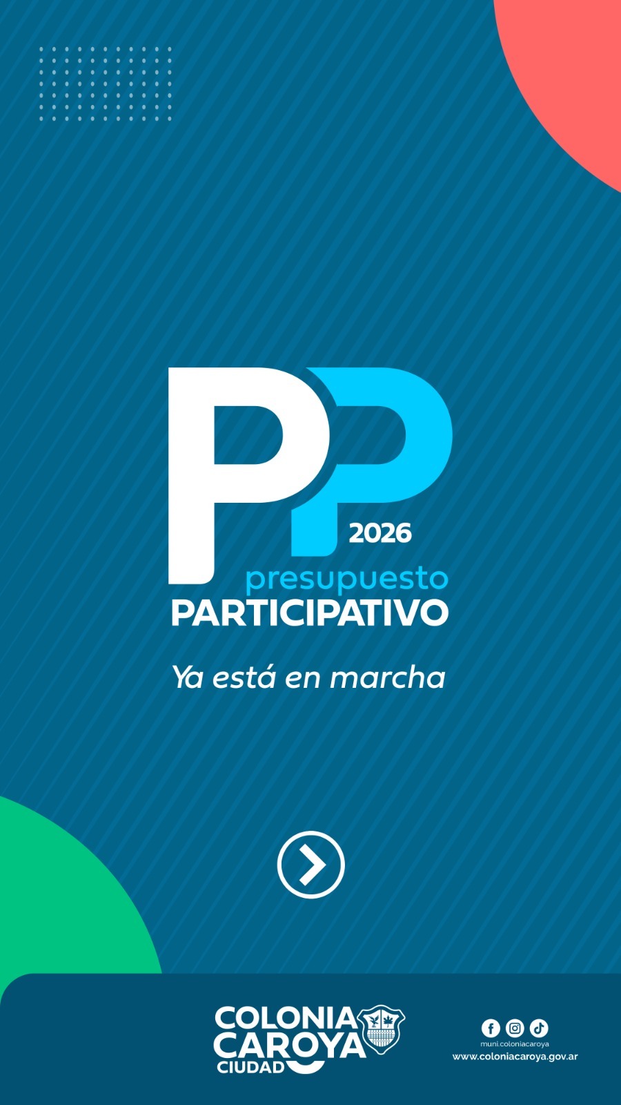 Colonia Caroya: Se activa el Presupuesto Participativo 2026