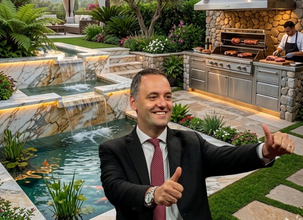 Cascada, parrilla y pileta: las excentricidades de la casa de Manuel Adorni