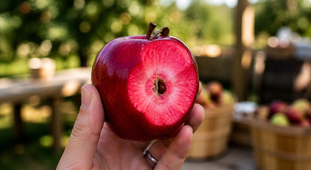 Cómo es "Kissabel“, la manzana de pulpa roja que ya se cultiva en Argentina
