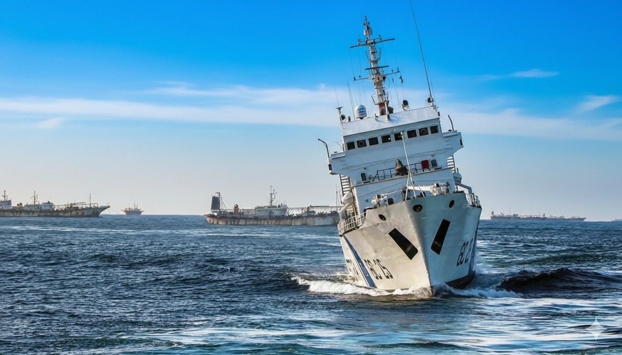 Más de 140 buques extranjeros solicitaron resguardo en el Atlántico Sur por pronósticos de fuertes tormentas