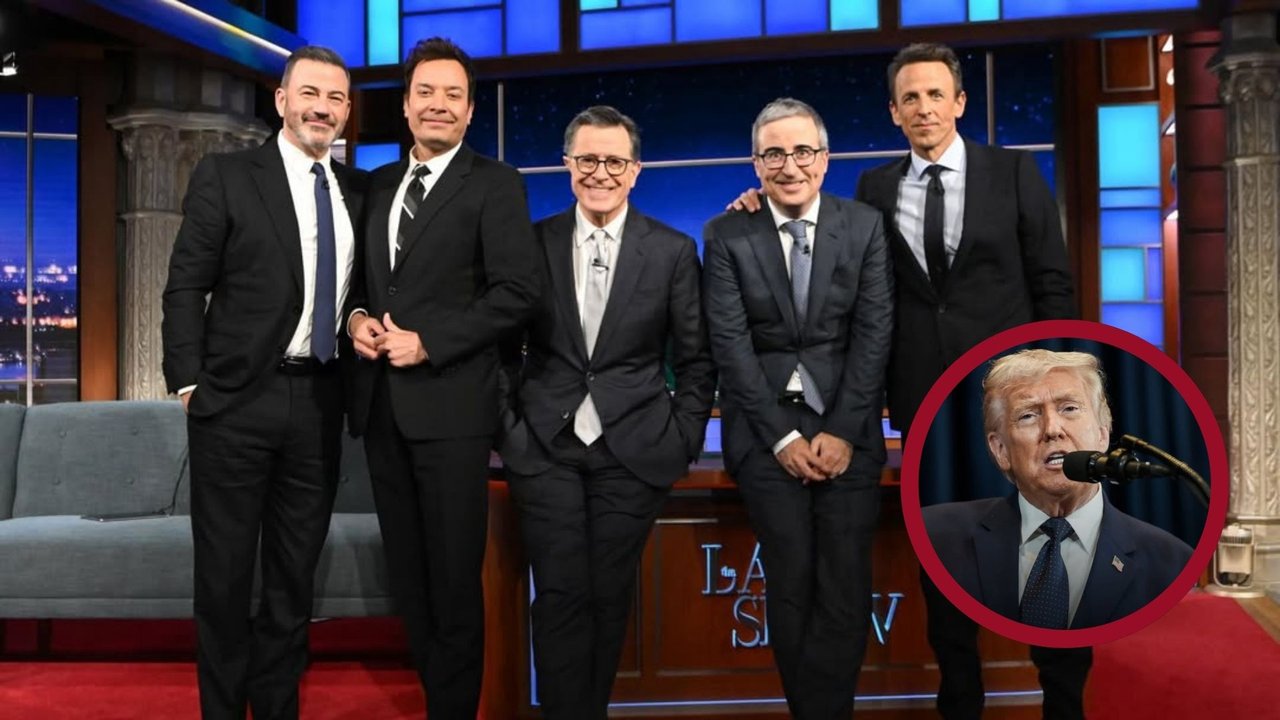 Jimmy Kimmel, John Oliver, Seth Meyers y Jimmy Fallon hablaron sobre la obsesión de Trump con sus ciclos