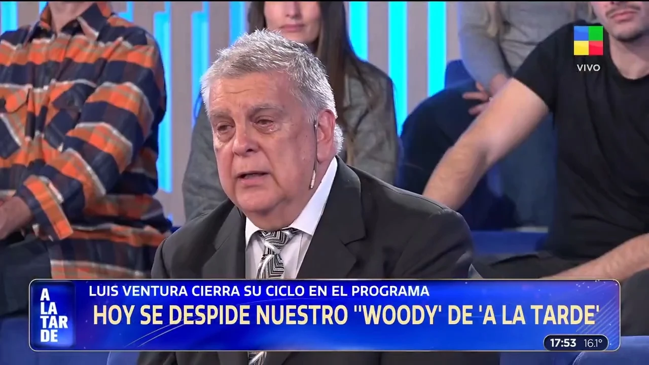 Luis Ventura se quebró en vivo en su último programa: así fue la despedida en “A la tarde”