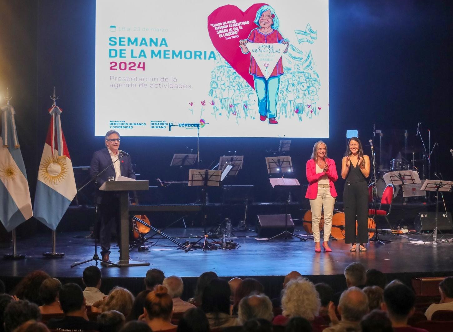Llaryora presidió el lanzamiento de la Semana de la Memoria 2024