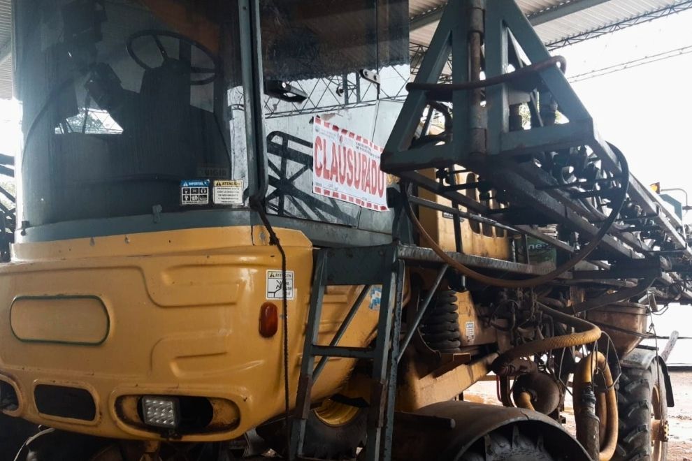 Fitosanitarios: clausuraron maquinaria en el departamento San Justo